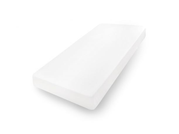 Prześcieradło jersey 90x200 + 30 cm z gumką białe matex 001 na wysoki materac