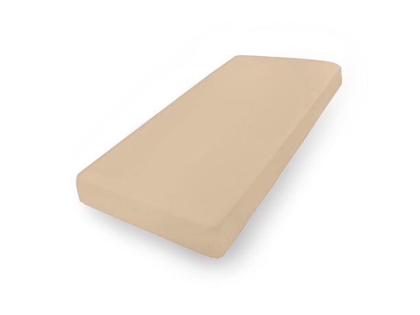 Prześcieradło jersey 140x200 + 30 cm z gumką beż matex beżowe 016 na wysoki materac