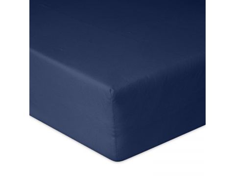 Prześcieradło jersey 140x200 + 30 cm z gumką granatowe matex 047 na wysoki materac