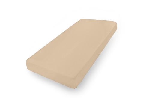 Prześcieradło jersey 180x200 + 30 cm z gumką beż matex beżowe 016 na wysoki materac