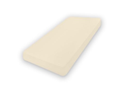 Prześcieradło jersey 180x200 + 30 cm z gumką kremowy matex 002 na wysoki materac