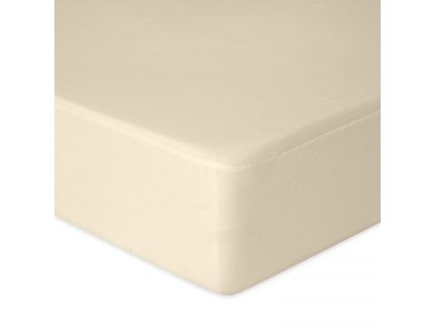 Prześcieradło jersey 180x200 + 30 cm z gumką kremowy matex 002 na wysoki materac