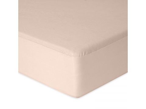 Prześcieradło jersey 180x200 + 30 cm z gumką jasno beżowe matex 015 na wysoki materac