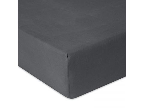 Prześcieradło jersey 180x200 + 30 cm z gumką ciemny popiel matex 045 na wysoki materac