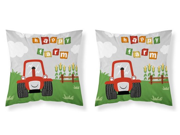 Poszewka dziecięca bawełniana 40x40 cm dla dzieci happy farm czerwony traktor  psba 040 b