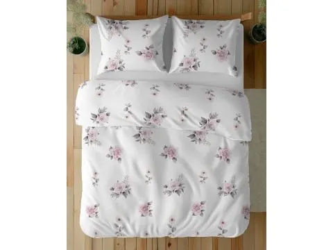 Pościel bawełniana 180x200 +2/70x80 różowe róże wz. 5342 b