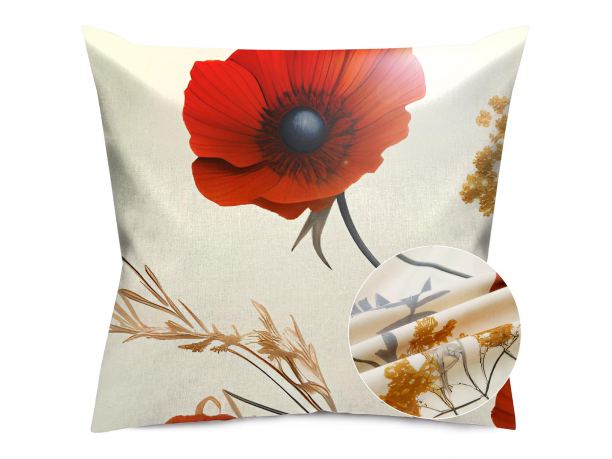 Poszewka satynowa 40x40 cm kolorowa łąka 12412 satynlove premium