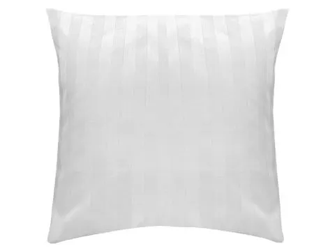 Poszewka satynowa adamaszek biała w paski 40x40 cm - zamek pasek 2 cm