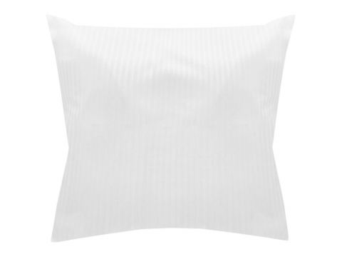 Poszewka satynowa Adamaszek Biała w paski - 70x80 cm - zakładka  - pasek 1 cm