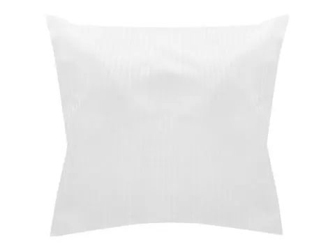 Poszewka satynowa Adamaszek Biała w paski - 70x80 cm - zakładka  - pasek 1 cm