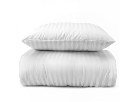 Poszewka hotelowa adamaszkowa PC 70x80 | Pasy 2 cm | Sanforyzowana tkanina