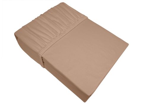 Prześcieradło Jersey z gumką 160x200 beż - Bielbaw 007