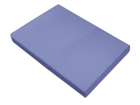 Prześcieradło satynowe 160x210 niebieskie bez gumki  Greno