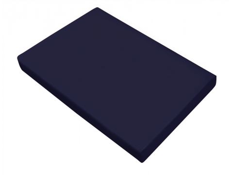 Prześcieradło satynowe 160x210 granatowe bez gumki  Greno