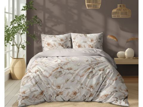 Pościel z bawełny 160x200 +2/70x80 kwiatowa cisza wz. 5501 a