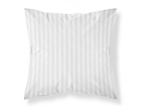 Poszewka adamaszkowa 40x40 cm | Pasy 1 cm |pure biała 1 szt