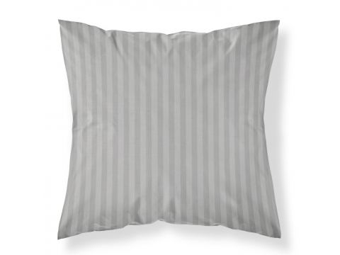 Poszewka adamaszkowa 40x40 cm | Pasy 1 cm |pure light grey 1 szt