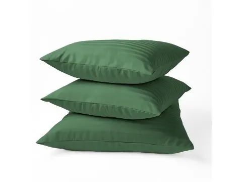 Poszewka adamaszkowa 40x40 cm | Pasy 1 cm | pure green adamaszek 1 szt