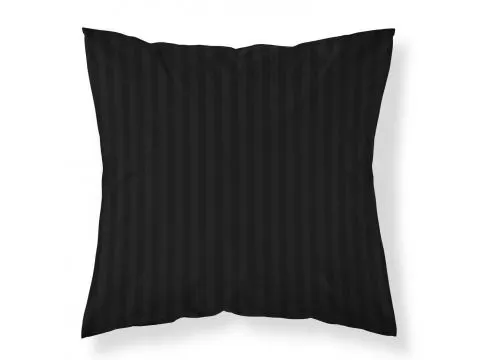 Poszewka adamaszkowa 40x40 cm | Pasy 1 cm | pure czarny adamaszek czarny 1 szt