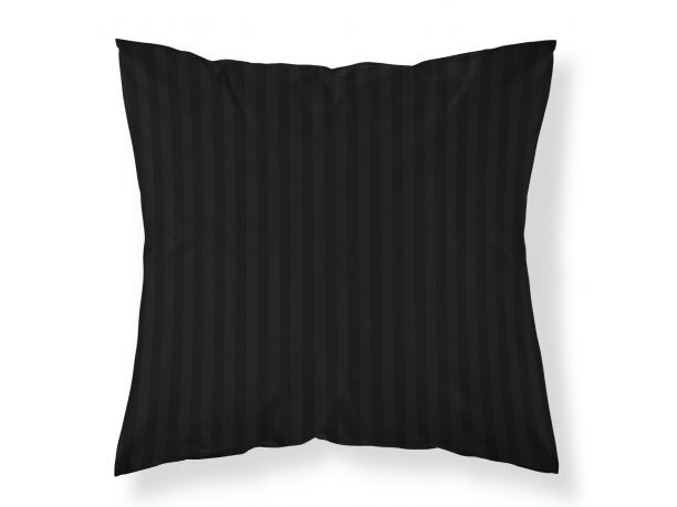 Poszewka adamaszkowa 40x40 cm | Pasy 1 cm | pure czarny adamaszek czarny 1 szt