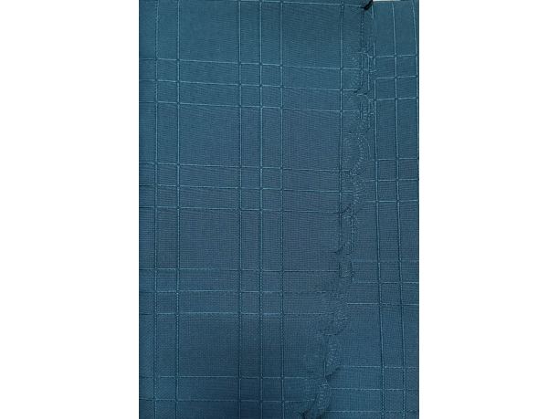 Obrus plamoodporny 130x155 cm kratka ciemna zieleń  owal