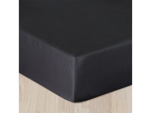 Prześcieradło satynowe z gumką 160x200 cm ciemnoszary / grafitowy 038