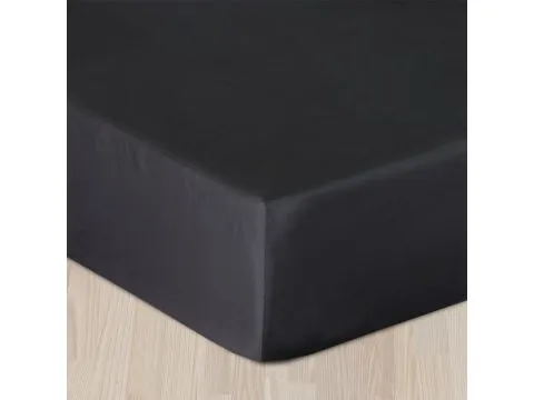 Prześcieradło satynowe z gumką 160x200 cm ciemnoszary / grafitowy 038