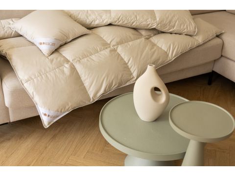 Ekskluzywna Kołdra puchowa Całoroczna 220x200 Notte Moonlight Medium - 100% Puch Gęsi elegancja i komfort snu