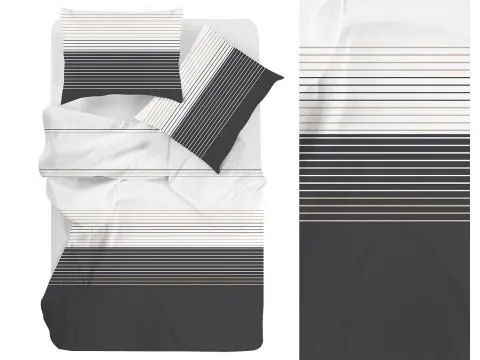 Pościel bawełniana 220x200 Bianco Nero Bilebaw – stylowe pasy