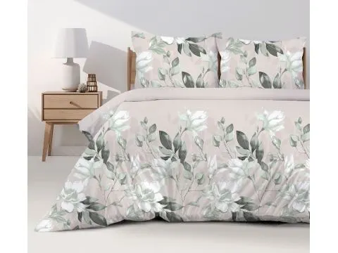 Pościel bawełniana Bielbaw 140x200 Zoi – botaniczne motywy, naturalna harmonia