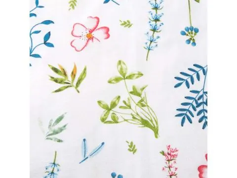 Pościel flanelowa 140x200 – ciepło, komfort na zimowe noce -  pastelowe kwiaty i liście, wiosenny motyw