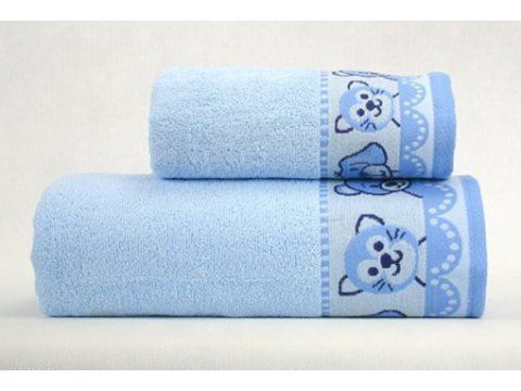 Ręcznik dla dzieci  Misie New 70 x 125   Niebieski  Greno