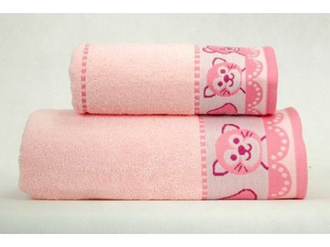 Ręcznik  dla dzieci Misie New  70x125   Różowy  Greno