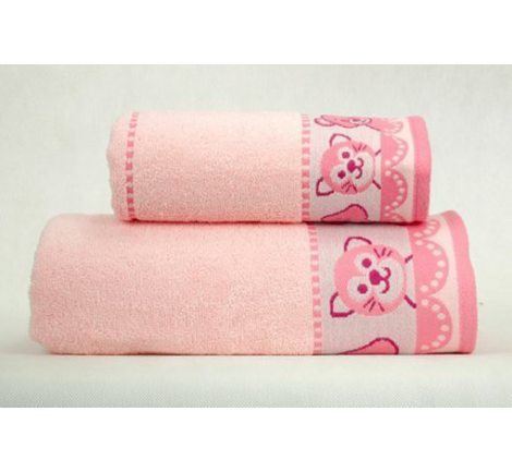 Ręcznik  dla dzieci Misie New  70x125   Różowy  Greno