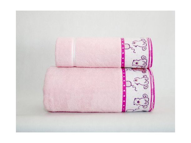 Ręcznik  dla dzieci Sweet Bear 70x125  Różowy Greno