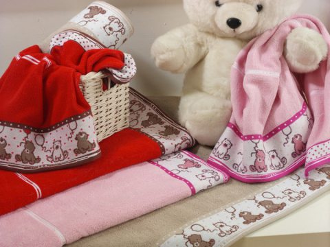 Ręcznik  dla dzieci Sweet Bear 50x70  Czerwony Greno