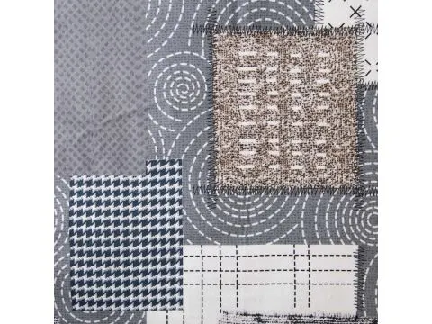 Pościel z flaneli 140x200 – geometryczny wzór w odcieniach szarości, ciepła i nowoczesna