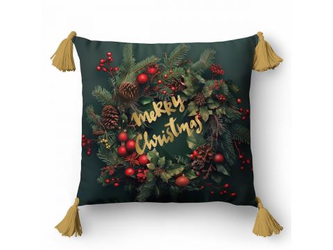 Poszewka świąteczna 45x45 cm Panama – Merry Christmas