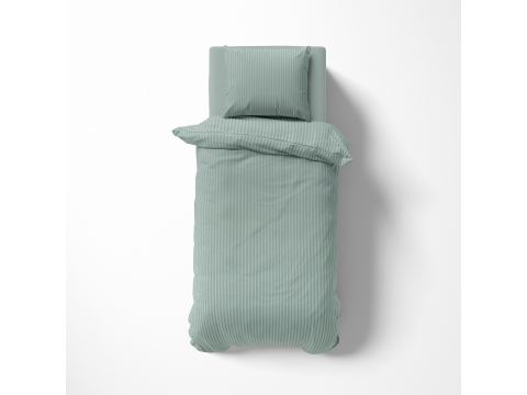 Pościel 140x200 +70x80 adamaszkowa pure miętowa pasek 1 cm adamaszek mięta
