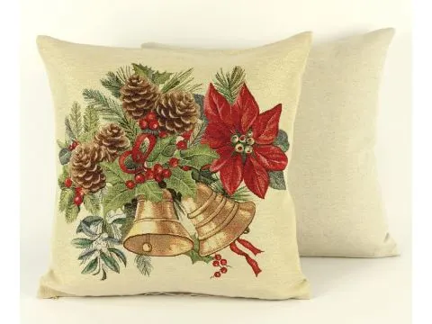 Poszewka świąteczna gobelinowa dzwoneczki nr. 405 SlodkieSny 45x45 cm gobelin
