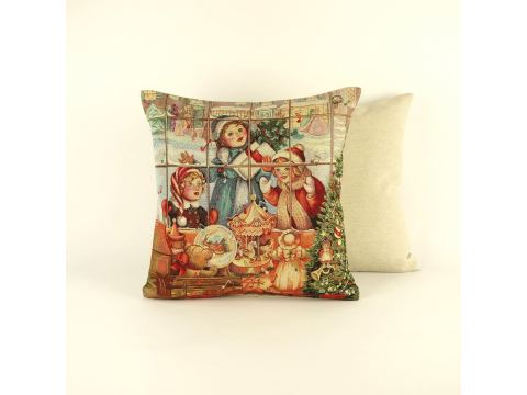 Poszewka świąteczna gobelinowa prezenty nr. 420 SlodkieSny 45x45 cm gobelin