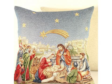 Poszewka świąteczna gobelinowa betlejem 2 SlodkieSny 45x45 cm gobelin
