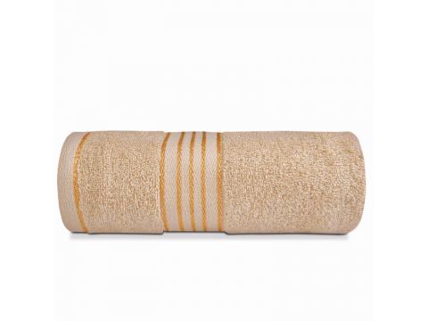 Ręcznik 70x140 kąpielowy bawełniany Tiwano cappuccino ze złotą bordiurą