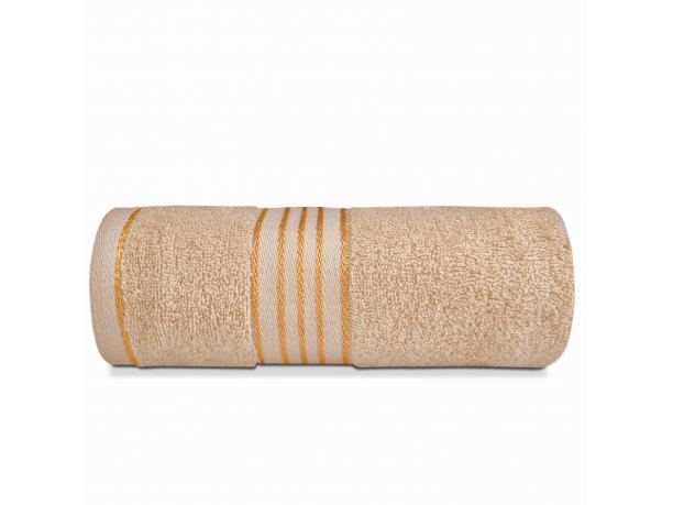 Ręcznik 70x140 kąpielowy bawełniany Tiwano cappuccino ze złotą bordiurą