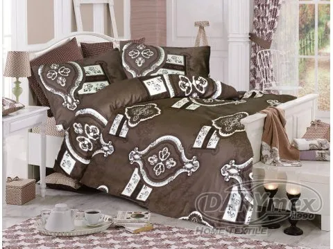 Komplet pościeli satynowej 160x200 Noble Brown