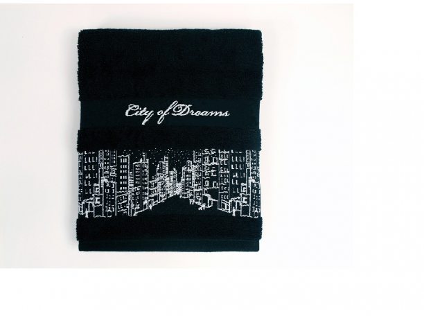 Ręcznik City of Dream  Czarny 50x90 Greno