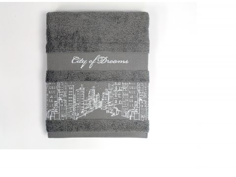 Ręcznik City of Dream  Stalowy 70x140 Greno