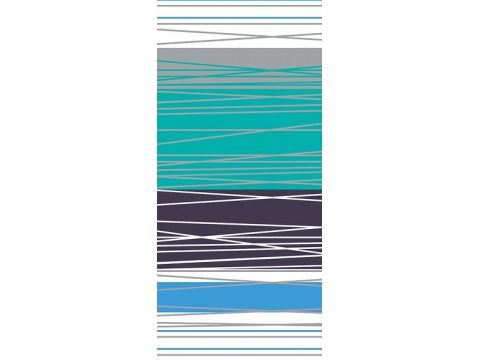 Pościel Satynowa - biała, szara, granatowa, turkusowa, niebieska w paski - 220x200 cm - Dynamiczna Turkusowa - Bielbaw