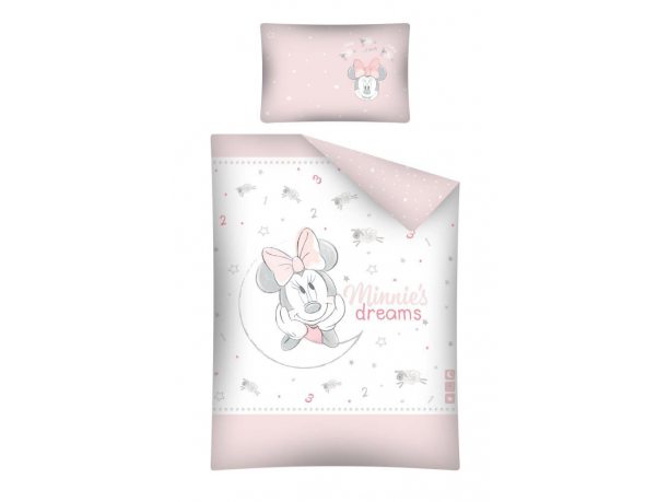 Pościel dla dzieci z bawełny  Myszka Minnie 100x135 STC 25 A   do łóżeczka  Mickey Mouse