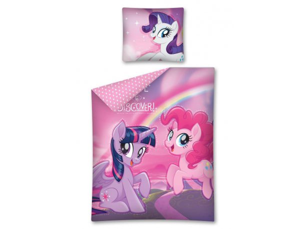 Pościel  licencyjna fioletowa, różowa z kucykami  My Little Pony  -  140 x 200  MLP 31